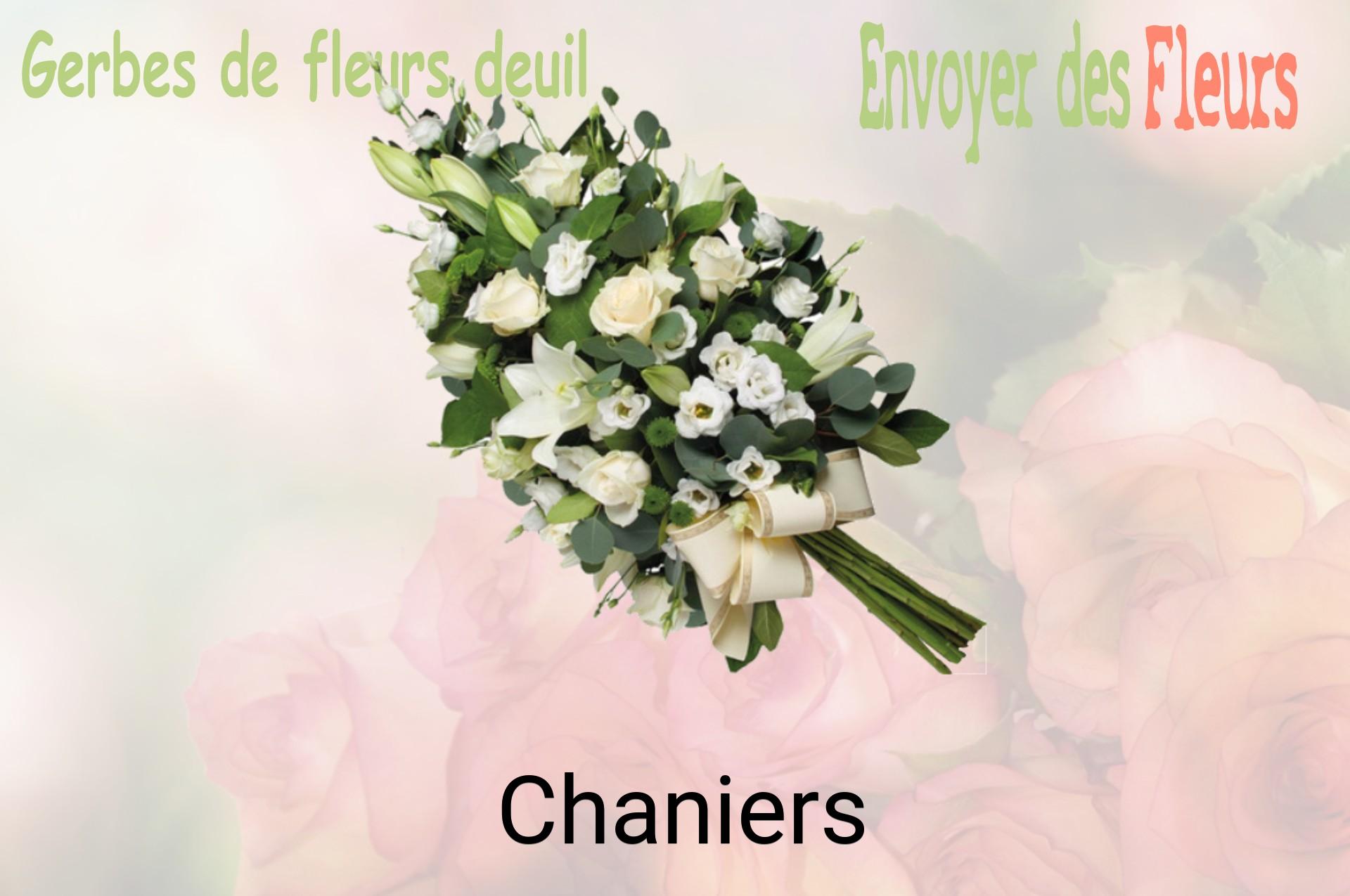 Gerbe de fleurs de deuil livrée à Chaniers